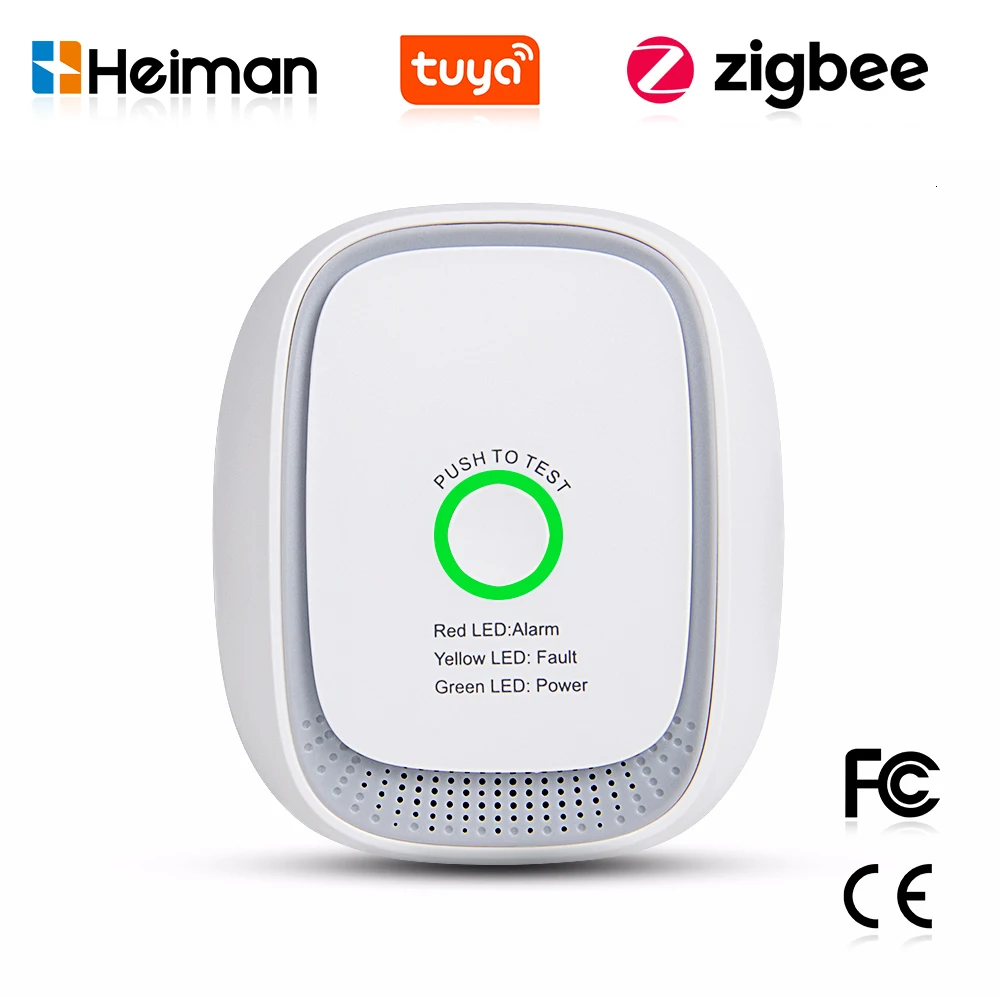 Tuya Smart - HEIMAN Zigbee Tuya 可燃性ガスセンサー 天然ガス漏れ LPG