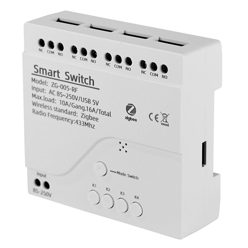 Smart Relay Tuya - [NEWA08R] 4チャンネル Tuya Zigbee スマートスイッチモジュール ワイヤレスリレー