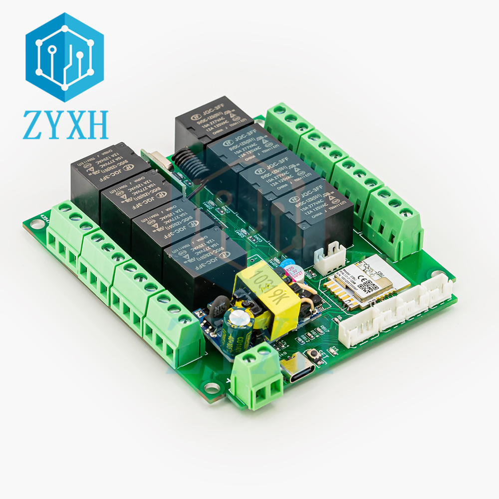 Tuya 4 Channel - Tuya-リモート制御リレー,8チャンネル,wifi,zigbee,4ウェイ回路ステータスディスプレイ,4つの温度および湿度入力をサポート
