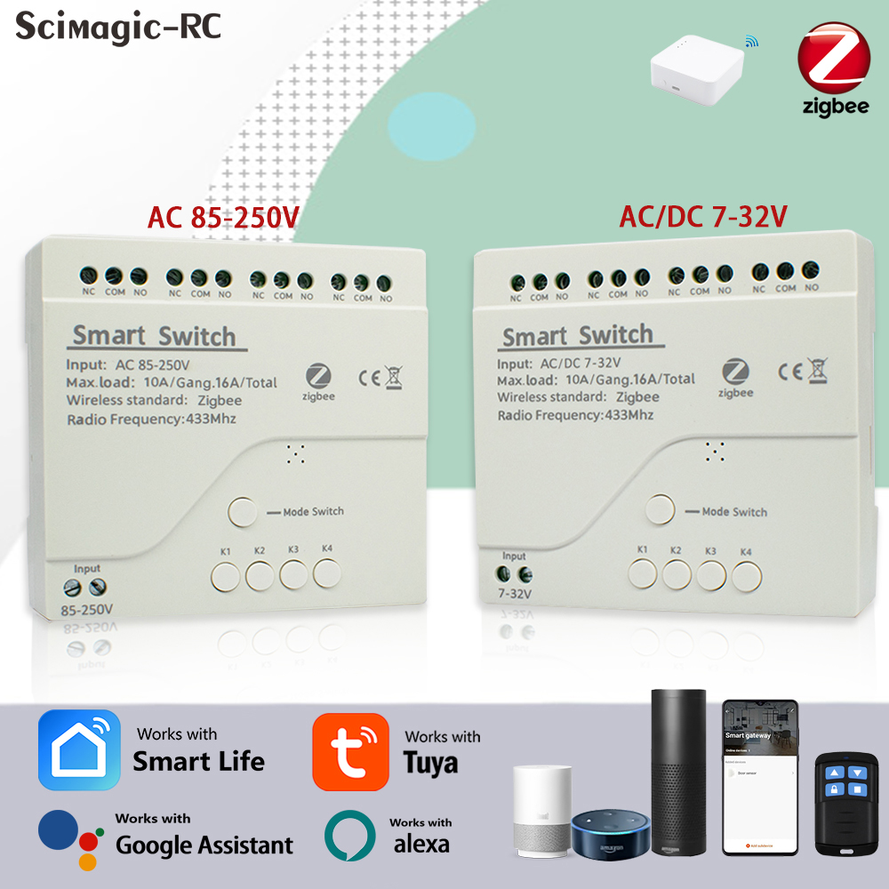 4CH Zigbee Tuya スマートホームリレーモジュー - Smart Relay Tuya のレビューと価格