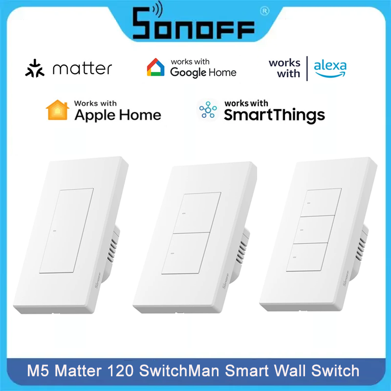 SONOFF M5 Matterスマートウォールスイッチ 1 - Sonoff のレビューと価格