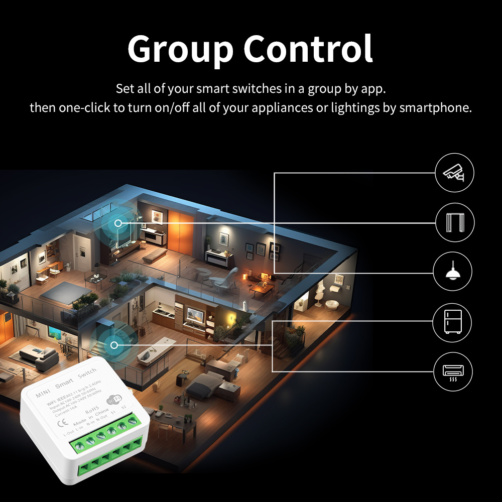 ミニWiFiスマートスイッチモジュール、双方向制御対応、スマ - Sonoff Basic のレビューと価格