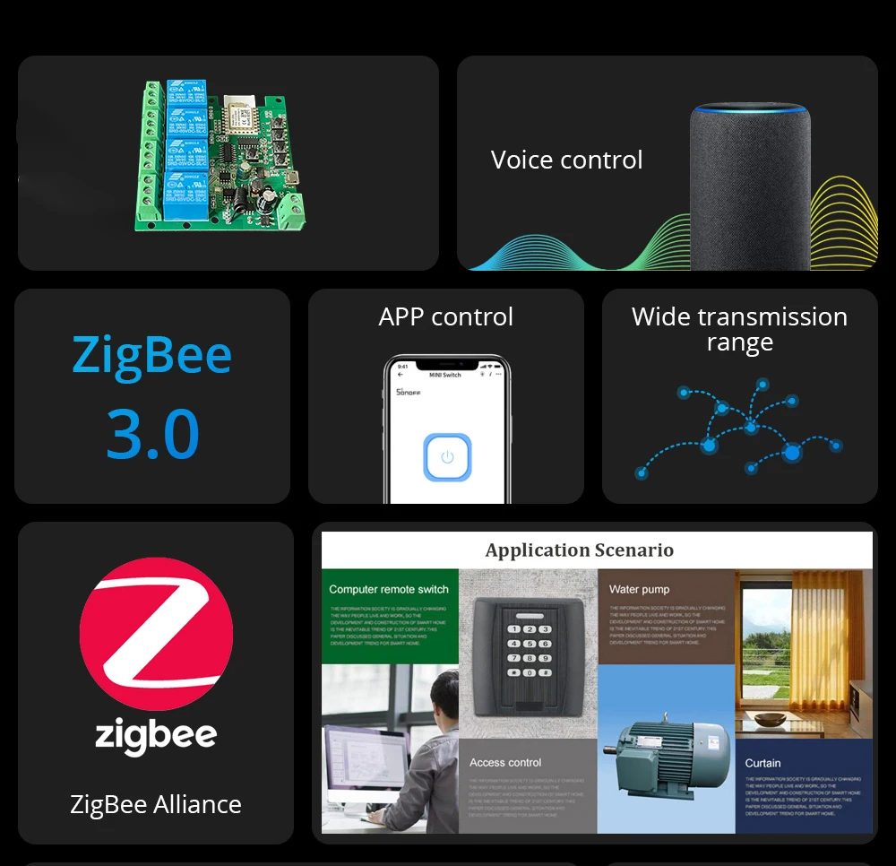 Tuya-接続されたZigbeeスイッチ,4チャンネル,レー - Tuya 4 Channel のレビューと価格