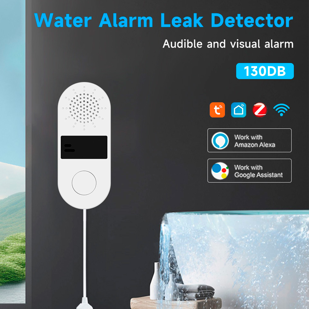 水漏れ検知器,Wi-Fi,Tuya,音声および光アラーム付き - Home Assistant Tuya のレビューと価格