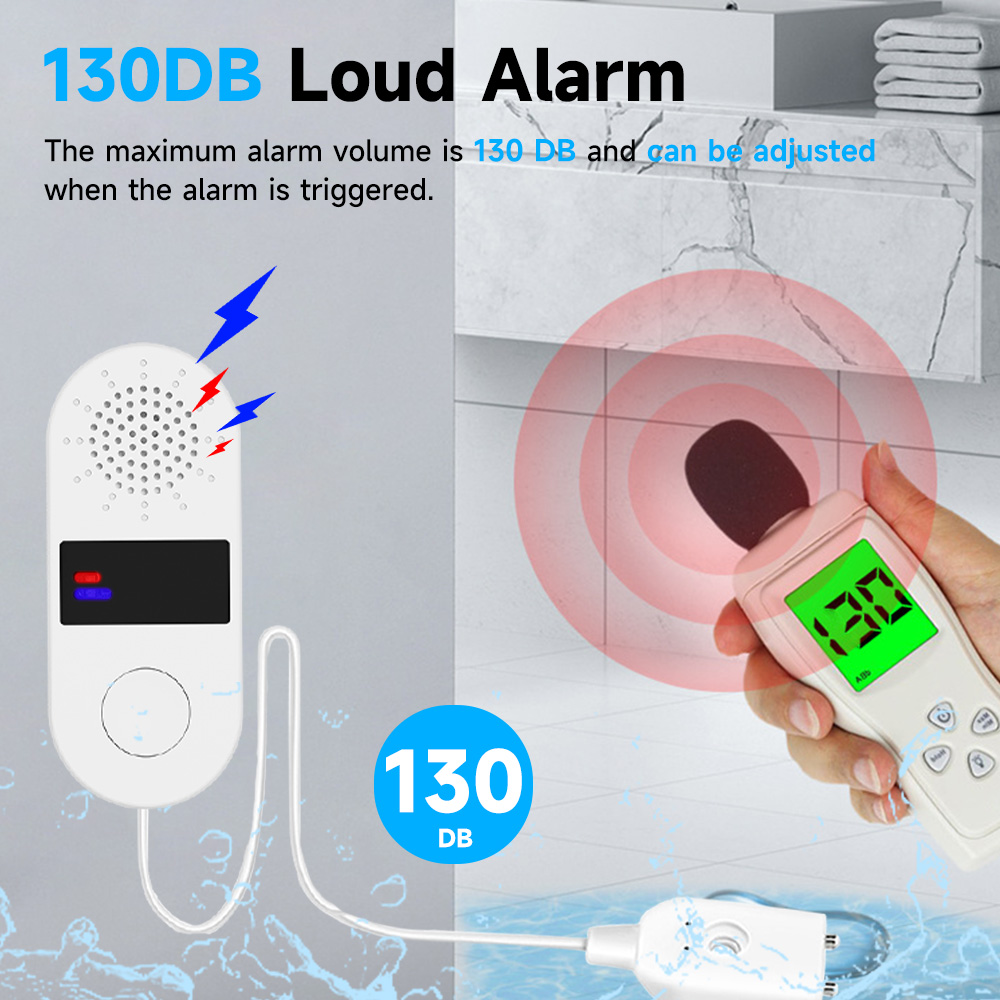 水漏れ検知器,Wi-Fi,Tuya,音声および光アラーム付き - Home Assistant Tuya のレビューと価格
