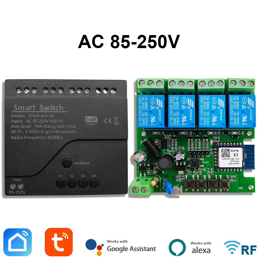 Tuya AC 85-250V 4 チャンネル Wifi ス - Sonoff Mini R4 のレビューと価格