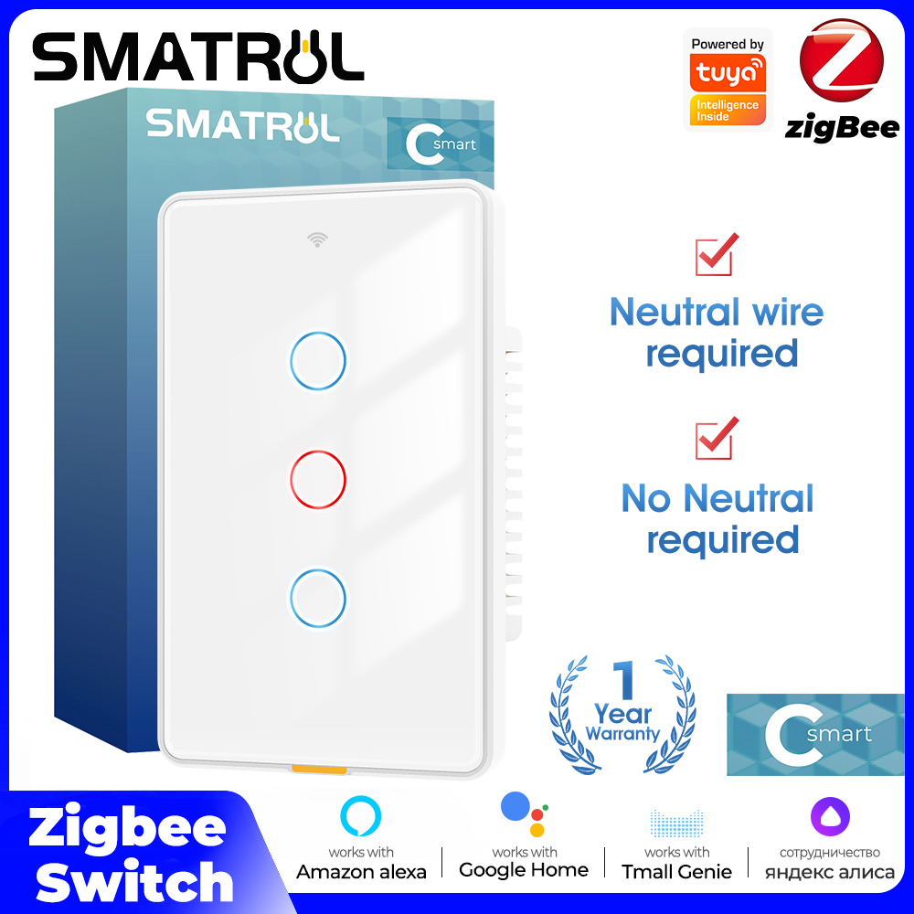 Tuya Zigbee スマートライトタッチスイッチ、ニュー - Smart Relay Tuya のレビューと価格