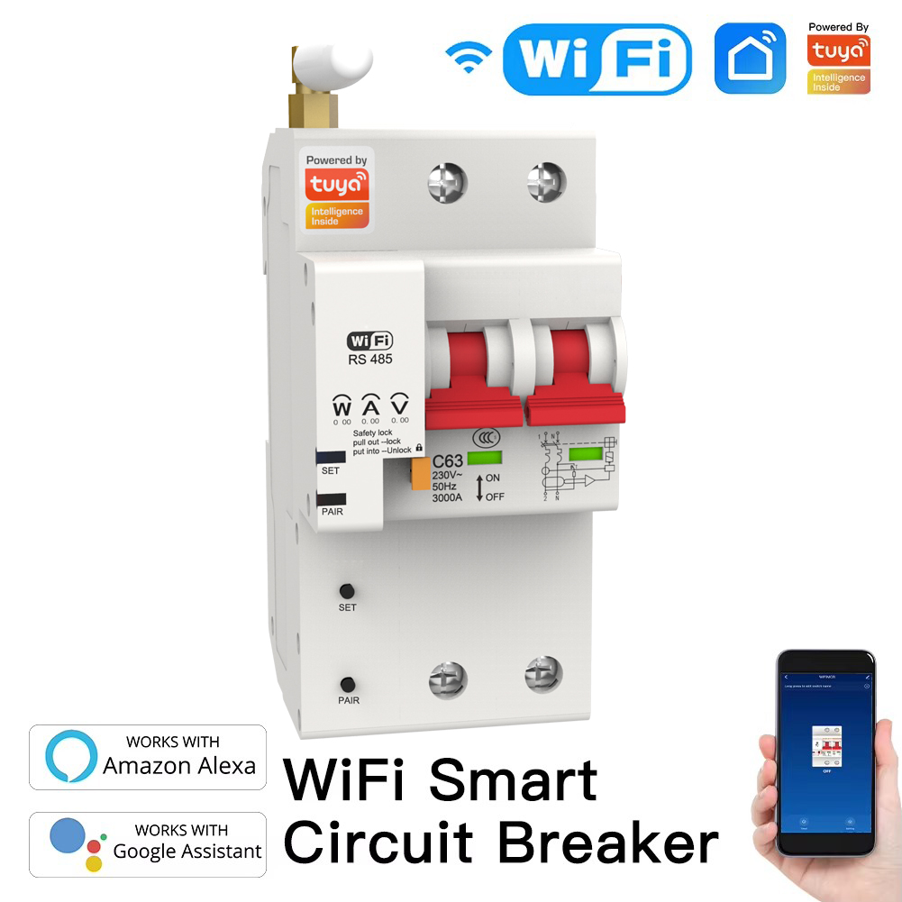 スマートWiFiサーキットブレーカー 2P 10A～100A - Tuya Smart のレビューと価格