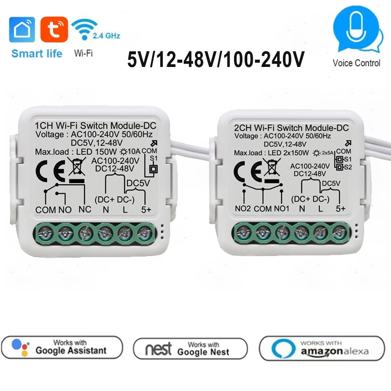 Tuya スマートドライコンタクトスイッチモジュール DC5 - Tuya 4 Channel のレビューと価格