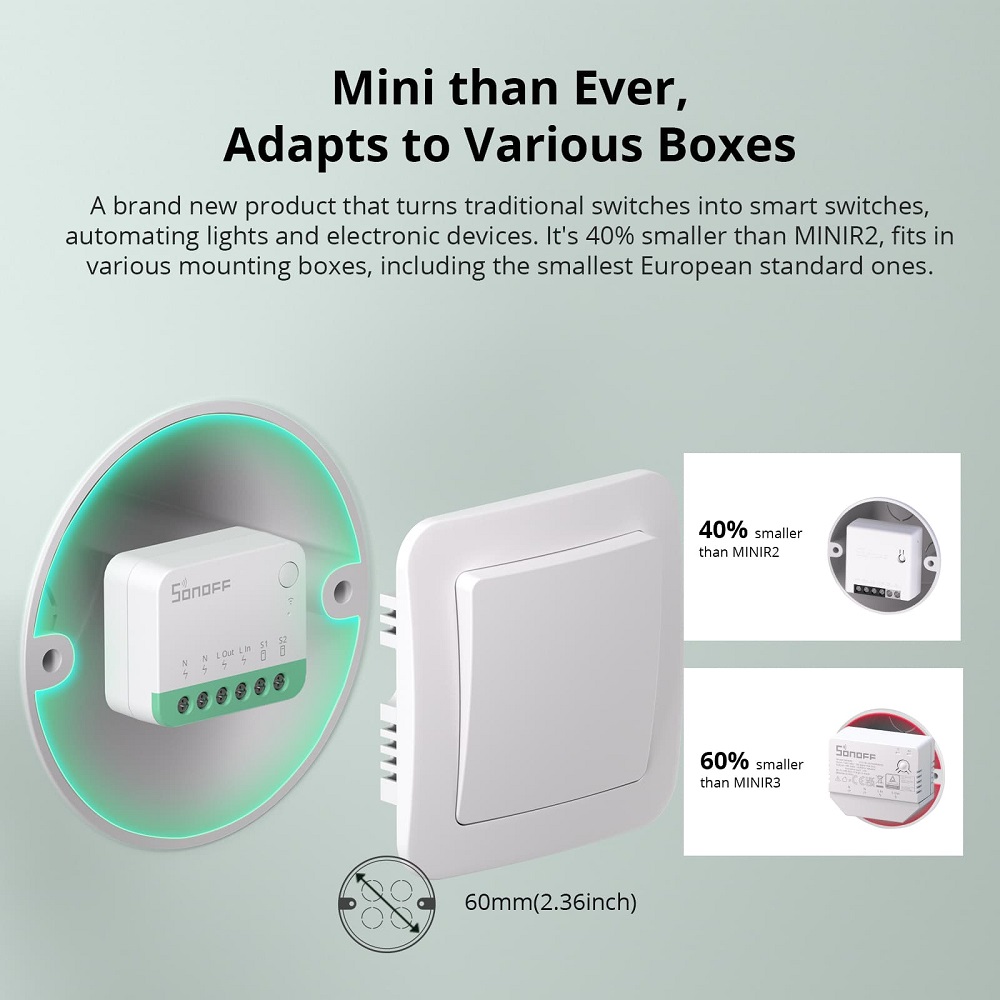 SONOFF MINIR4M MINI Extreme Wi - Sonoff のレビューと価格