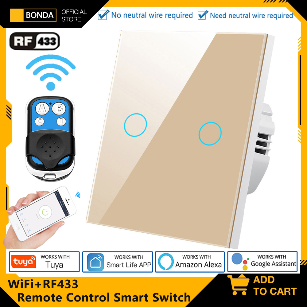 Tuya EU WiFi + RF433 スマートリモコンス - Smart Relay Tuya のレビューと価格