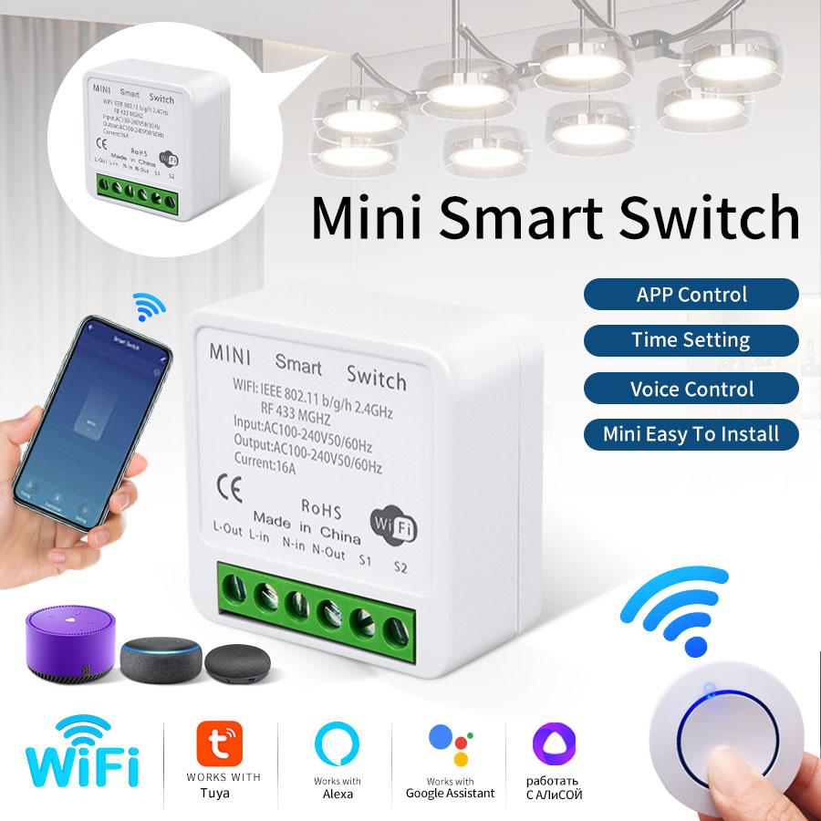 RF433Mhz 16A/20A Tuya WiFi スマー - Smart Relay Tuya のレビューと価格