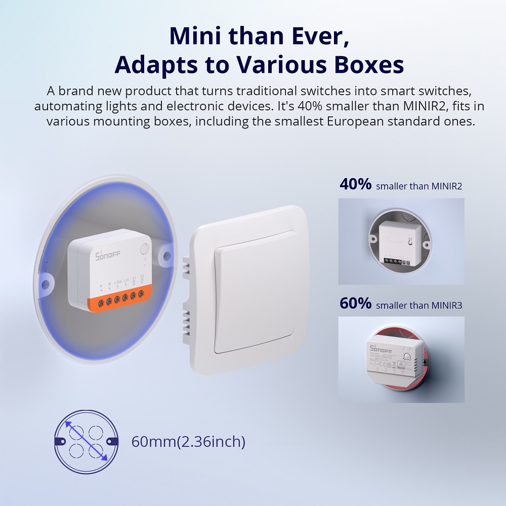 Sonoff Mini R4 Extreme Wifiスマー - Sonoff のレビューと価格